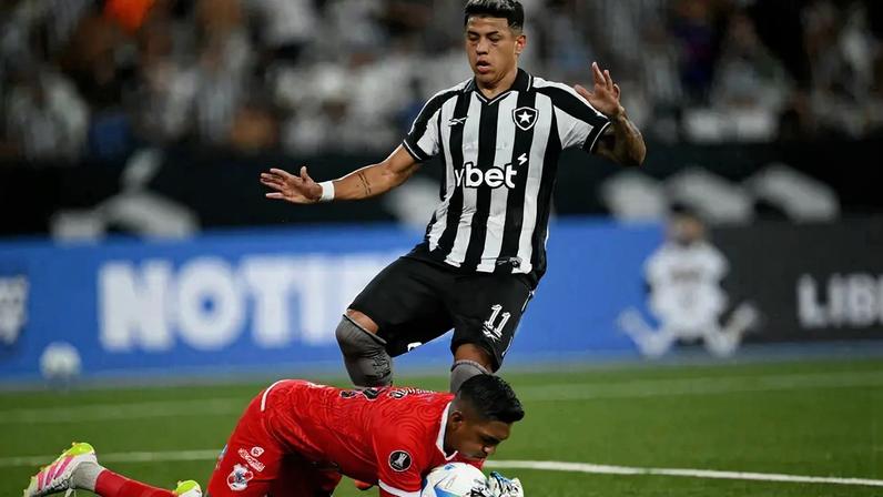 Matheus Martins não vive boa fase no ataque do Botafogo (Foto: Mauro Pimentel/AFP)