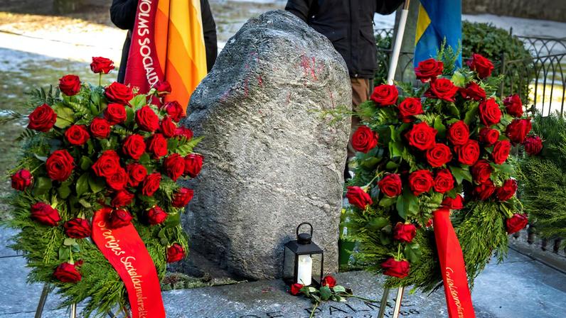 Wreath laying on the 36th anniversary of the assassination of former Swedish Prime Minister Olof Palme in Stockholm