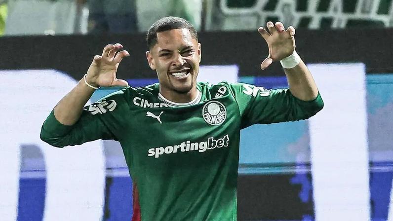 Vitor Roque é um dos destaques do Palmeiras, que enfrenta o Fluminense (Foto: Andre Pera/Pera Photo Press/Gazeta Press)