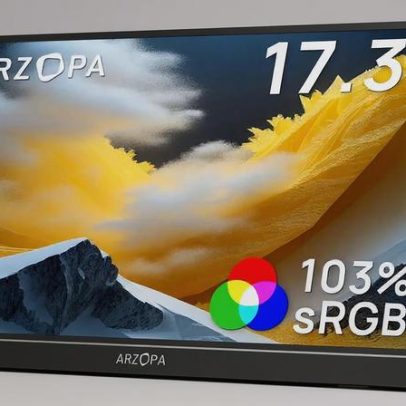 Monitor portátil de 17,3 polegadas para jogos iguala preço de Black Friday com apoio