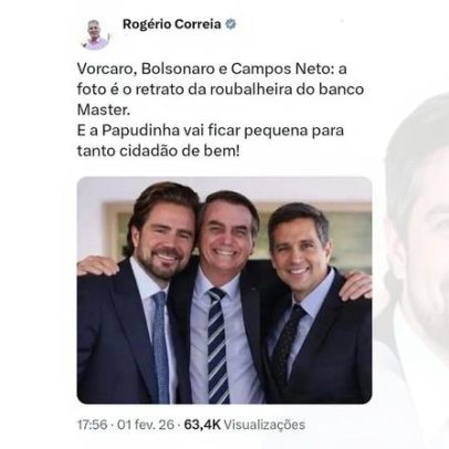 Deputado do PT é alvo de críticas por montagem que une Bolsonaro a Vorcaro