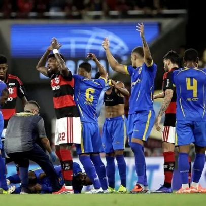 Sampaio Corrêa atualiza estado de jogador que desmaiou diante do Flamengo