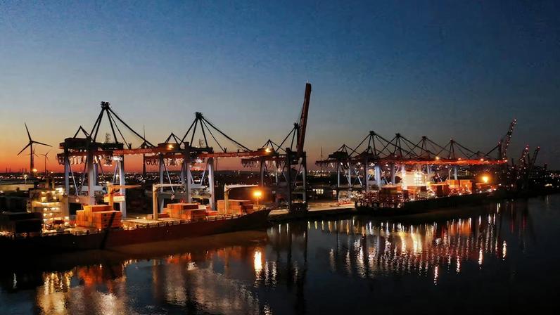 Vues du port de Hambourg