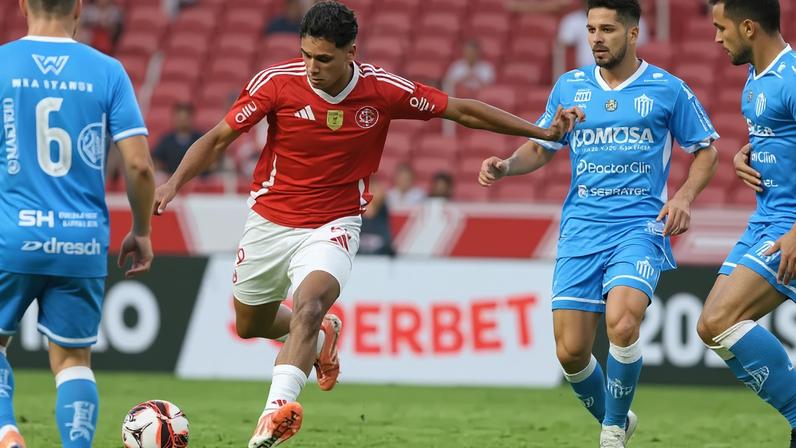 João Bezerra no jogo contra o Novo Hamburgo, pelo Gauchão profissional (Foto: Ricardo Duarte/SC Internacional)