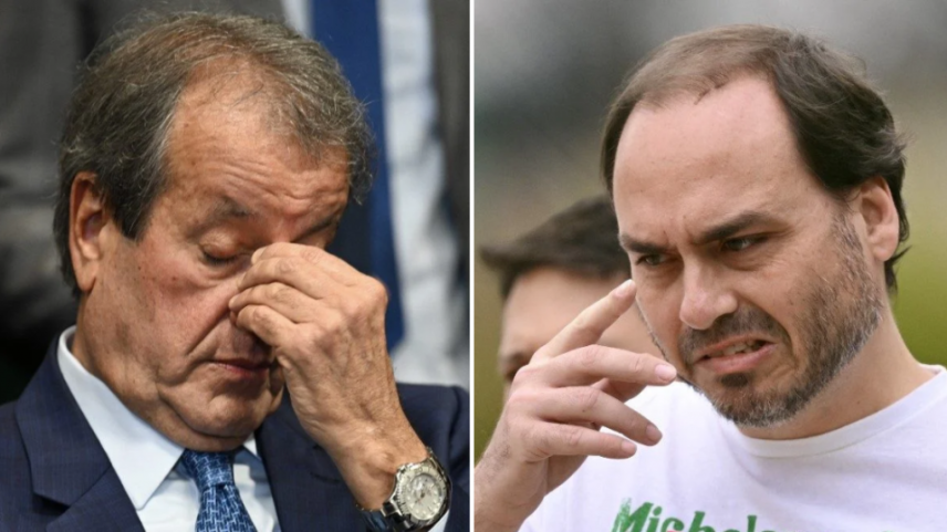 Valdemar da Costa Neto e Carlos Bolsonaro – fotos: Evaristo Sá/AFP