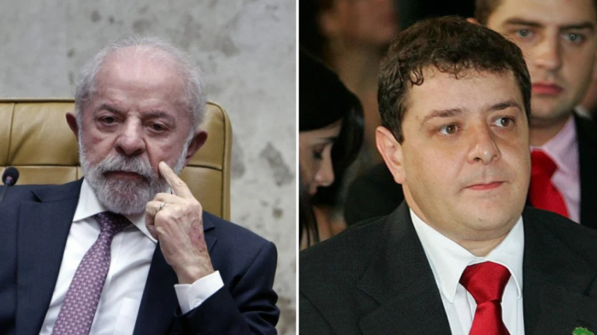 O presidente Lula e seu filho Fabio Luis, o Lulinha – fotos: Sergio Lima/AFP e Reprodução