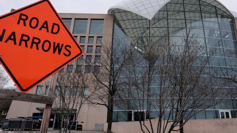 The U.S. Institute of Peace building prepares to host U.S. President Donald Trump's first Board of Peace meeting in Washington, D.C., U.S., February 18, 2026. REUTERS/Jonathan Ernst
