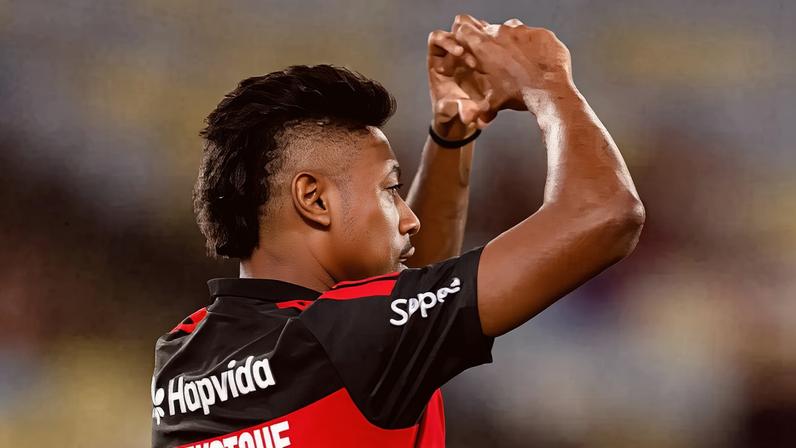 Bruno Henrique comemora gol do Flamengo contra o Sampaio Corrêa (Foto: Adriano Fontes/Flamengo)