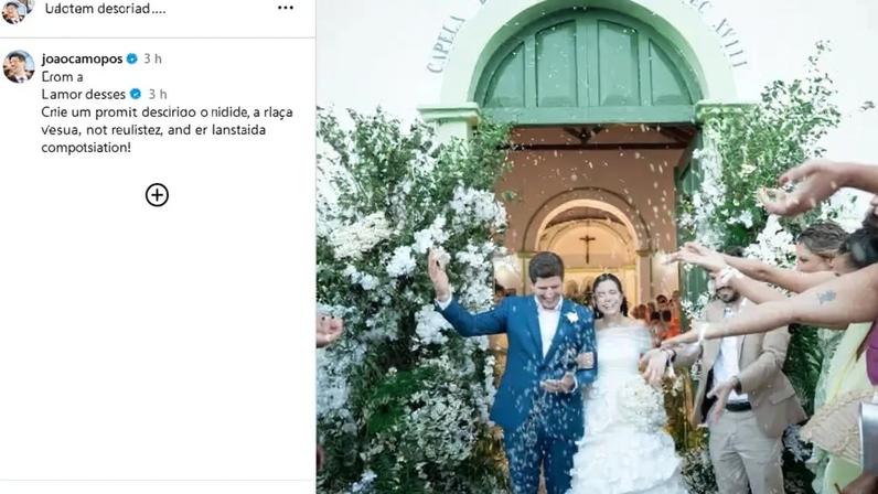 Cerimônia de casamento de Tabata Amaral e João Campos contou com a presença de Alckmin, Moraes e integrantes do governo. (Foto: Reprodução/Instagram/@joaocampos/@tabataamaralsp)