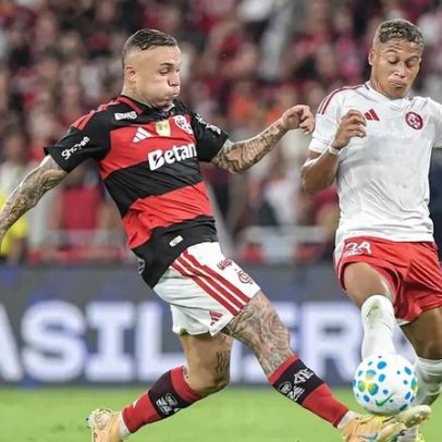 Inter abre o placar, Flamengo reage e empata no Brasileirão