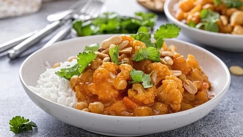Curry de couve-flor, grão-de-bico e cenoura (Imagem: Elena Veselova | Shutterstock)