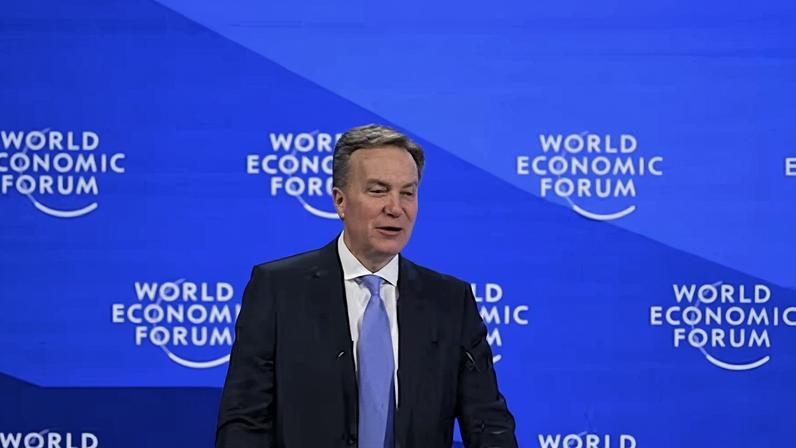 El presidente del Foro Económico Mundial, Borge Brende, durante un discurso en Davos (Suiza) el pasado 20 de enero.