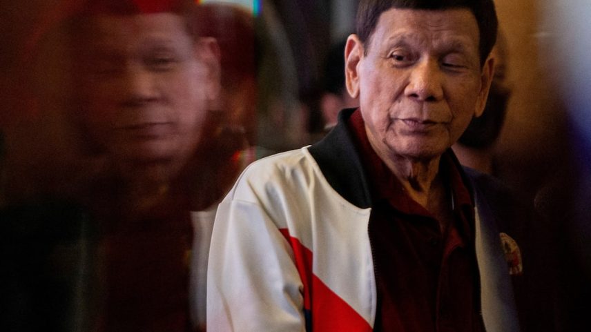 Former Philippine president Rodrigo Duterte attends PDP-Laban proclamation rally