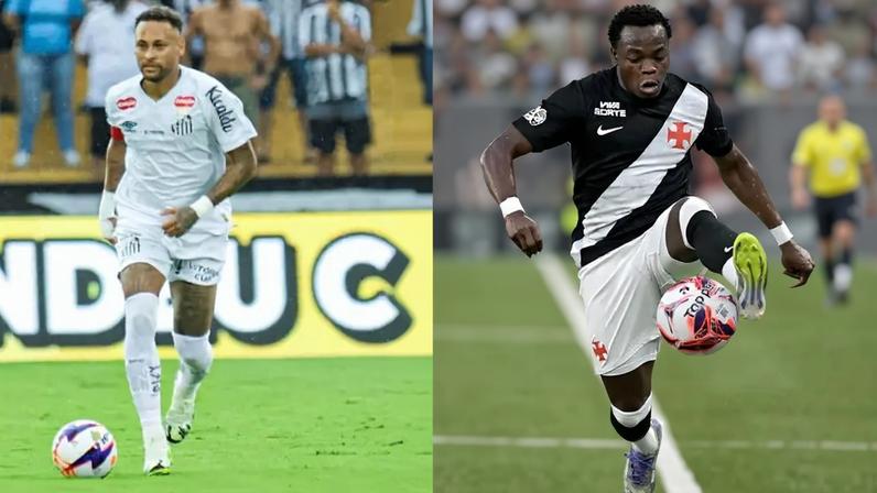 Neymar e Andrés Gómez são destaques de Santos x Vasco (Foto: : Jota Arnaldo/RP FOTOPRESS e André Fabiano/Código19/Gazeta Press)