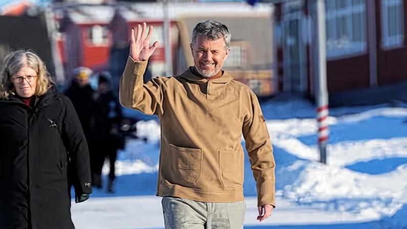 Federico X de Dinamarca, este miércoles en Nuuk (Groenlandia).