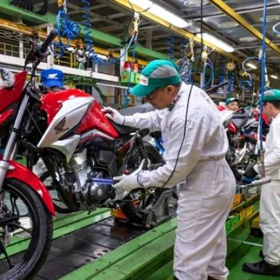 Produção de motocicletas atinge maior nível em janeiro desde 2008