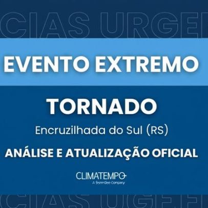 Tornado é registrado em Encruzilhada do Sul RS no domingo