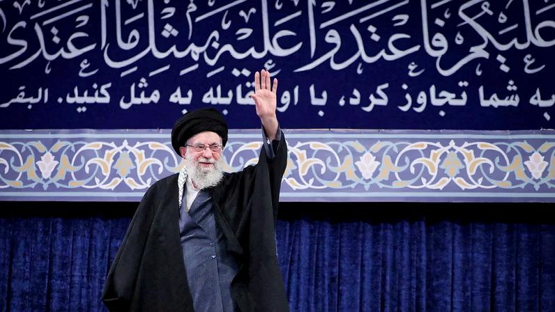 Iran's Supreme Leader Ayatollah Ali Khamenei waves during a meeting in Tehran, Iran, February 17, 2026. Office of the Iranian Supreme Leader/WANA (West Asia News Agency)/Handout via REUTERS