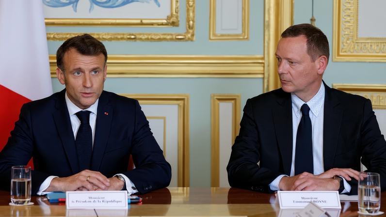 Meeting at the Elysee presidential palace, in Paris