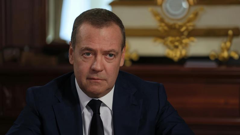 Deputy Chairman of the Russian Security Council Dmitry Medvedev attends an interview with Reuters, TASS and WarGonzo in the Moscow region, Russia, January 29, 2026. Dmitry Medvedev's Secretariat/Handout via REUTERS