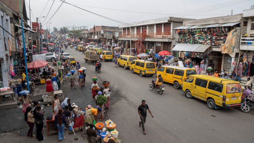 A general view shows traders selling their merchandise at the Birere market despite the paralysis of commercial activities following fighting between M23 rebels and the Armed Forces of the Democratic Republic of Congo (FARDC), in Goma, eastern Democratic Republic of Congo, January 23, 2025.