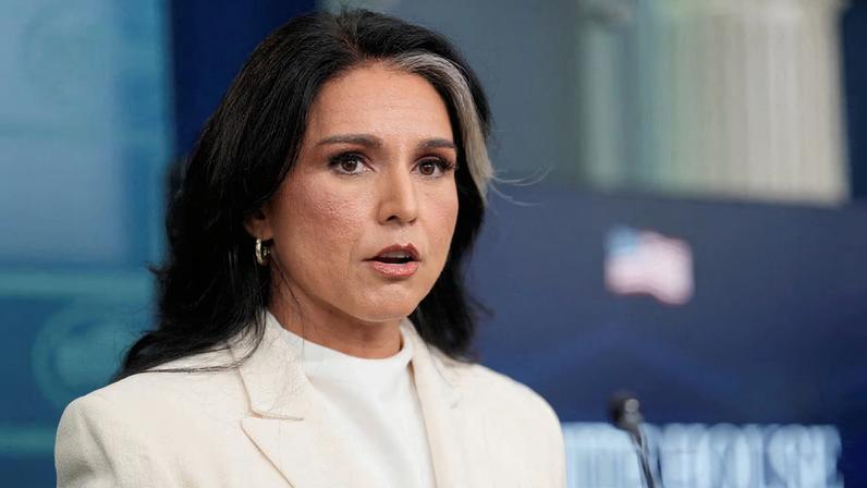 Director of National Intelligence Tulsi Gabbard speaks during a press briefing, at the White House in Washington, D.C., U.S., July 23, 2025. REUTERS/Kent Nishimura/File Photo