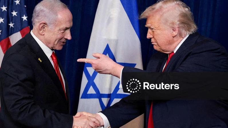 U.S. President Trump meets Israeli PM Netanyahu at Trump’s Mar-a-Lago club, in Palm Beach