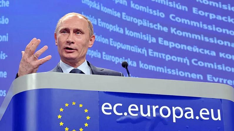 Russian Prime Minister Vladimir Putin speaks during a joint press conference with European Commission President Jose Manuel Barroso following talks between the Russian government and the European Union executive at the EU headquarters in Brussels on February 24, 2011.