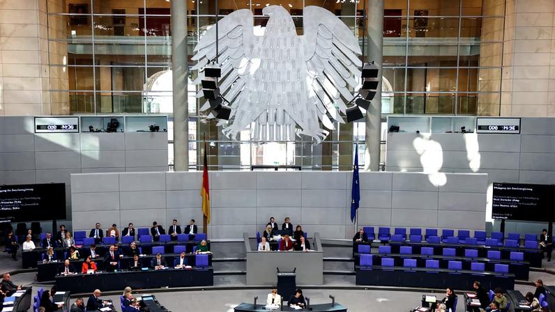 Session of the lower house of parliament Bundestag in Berlin