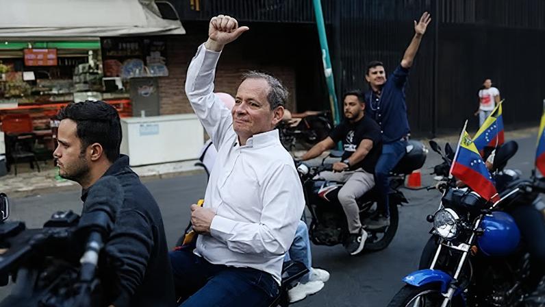 Juan Pablo Guanipa, el pasado 8 de febrero en Caracas tras su excarcelación.