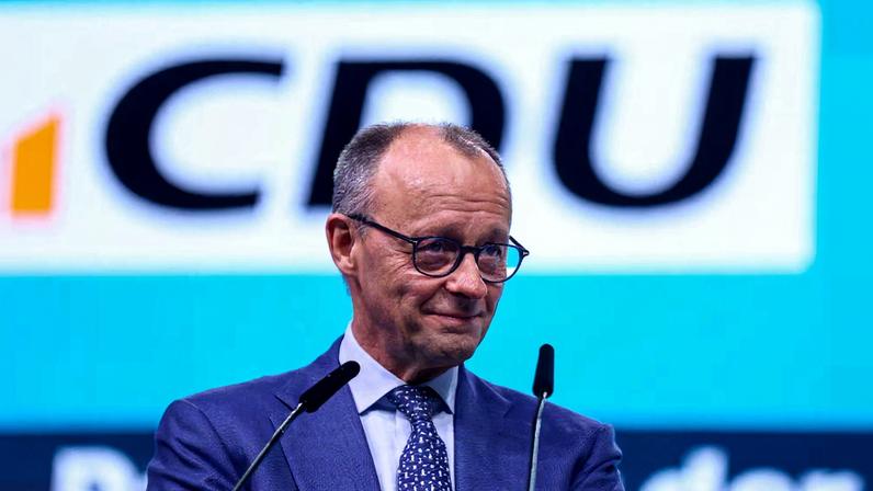 German Chancellor and Christian Democratic Union (CDU) party leader Friedrich Merz attends a CDU party congress in Stuttgart, Germany, February 21, 2026. REUTERS/Thilo Schmuelgen