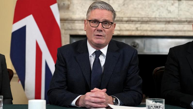 Britain's Prime Minister Keir Starmer delivers remarks at the top of the Cabinet meeting to mark the fourth anniversary of Russia's full-scale invasion of Ukraine, at Downing Street in London, Britain, February 24, 2026.