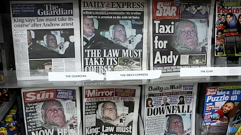 Las portadas del viernes de los periódicos británicos con el arresto del expríncipe Andrés