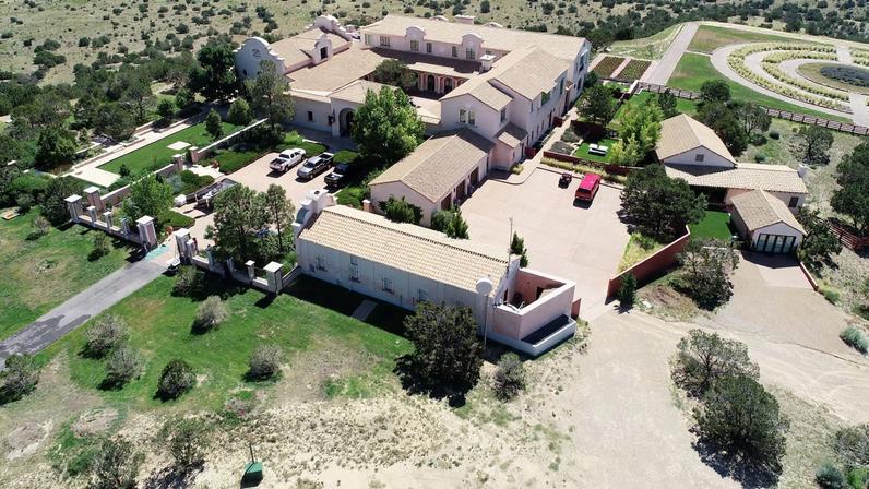 Zorro Ranch, one of the properties of financier Jeffrey Epstein, is seen in an aerial view near Stanley, New Mexico, U.S., July 15, 2019. REUTERS/Drone Base