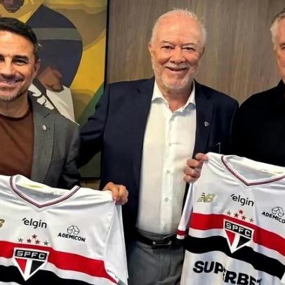 Massis participa de reunião na CBF e entrega camisa do São Paulo a Ancelotti