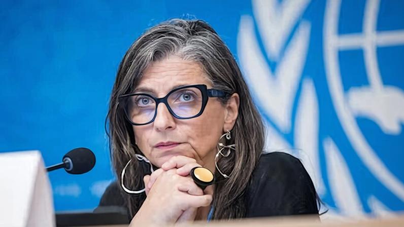 La relatora especial de la ONU para los territorios palestinos, Francesca Albanese, en septiembre pasado en Ginebra.