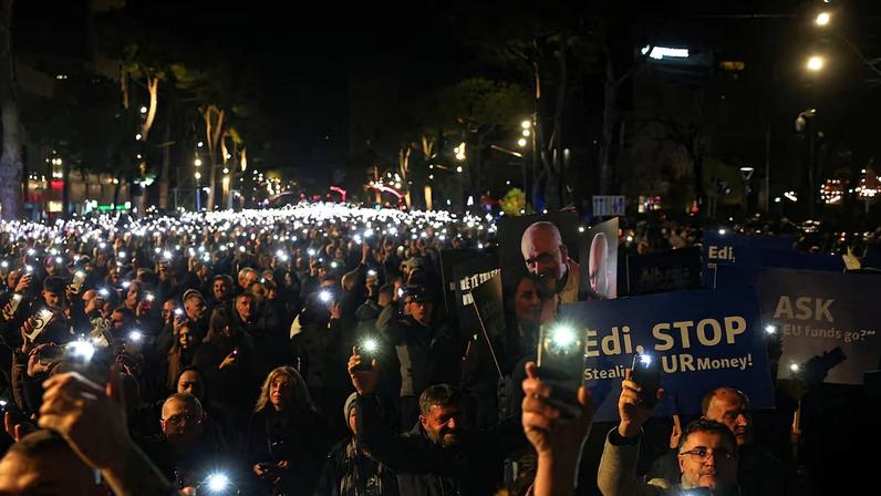 Anti-government protest in Tirana