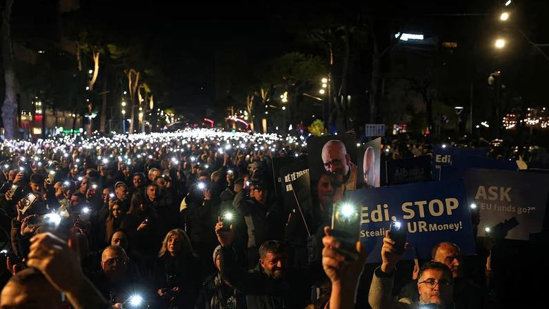Anti-government protest in Tirana