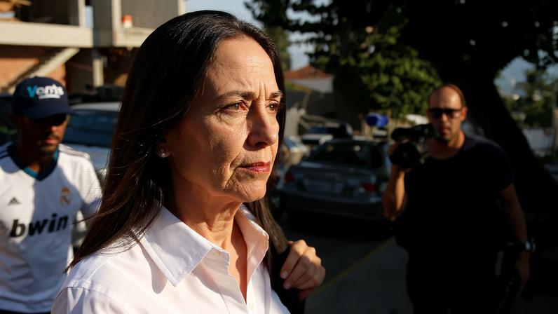 Venezuelan opposition leader Maria Corina Machado arrives for a press conference, in Caracas, Venezuela, March 20, 2024. REUTERS/Leonardo Fernandez Viloria