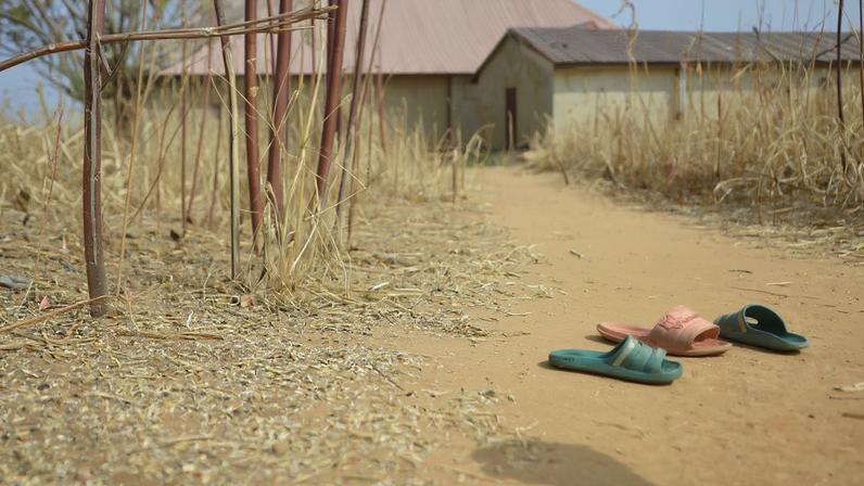 Items belonging to survivors near the Haske Cherubim and Seraphim Movement Church, after an attack by gunmen in which dozens of worshippers were kidnapped, in Kurmin Wali, Kaduna, Nigeria, January 20, 2026. REUTERS/Nuhu Gwamna