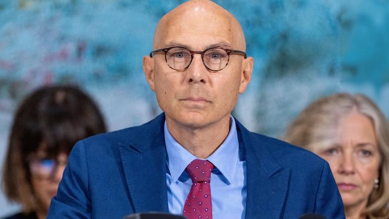 Volker Turk, United Nations High Commissioner for Human Rights, attends the Human Rights Council at the UN European headquarters in Geneva, Switzerland, September 8, 2025.