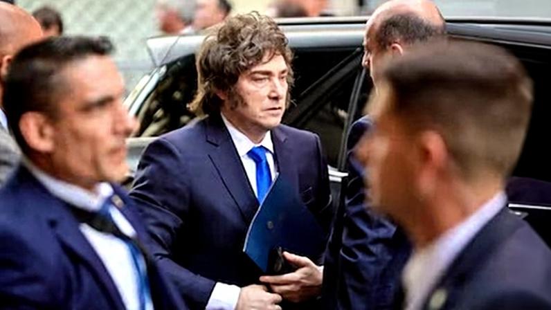 Javier Milei en Buenos Aires, el 28 de enero.