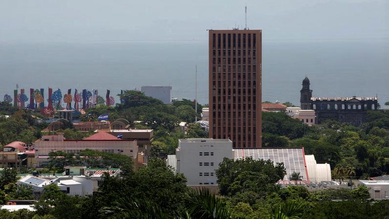 A view shows the Presidential Palace in Managua