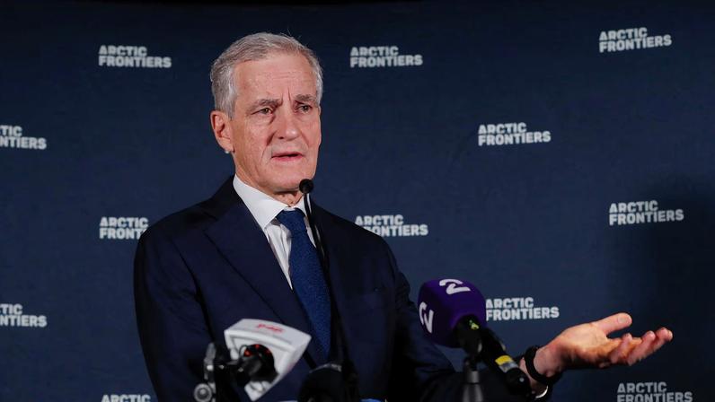 Prime Minister of Norway Jonas Gahr Store at the annual Arctic Frontiers conference in Tromso, Norway, February 4, 2026. NTB/via REUTERS