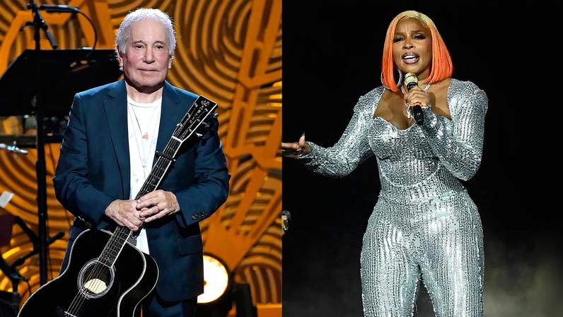 Paul Simon and Mary J. Blige.