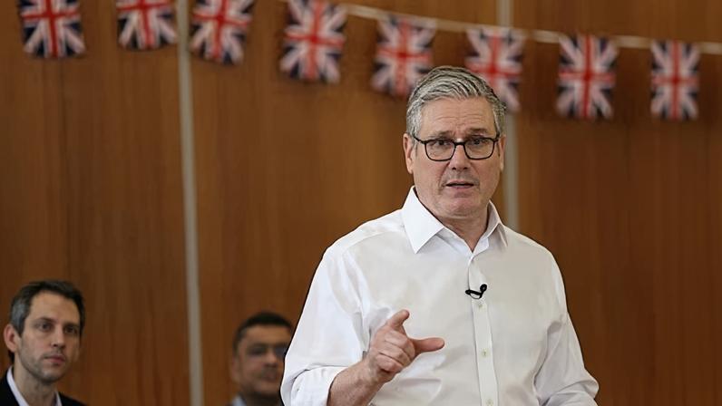 Keir Starmer, este martes, en Welwyn Garden City