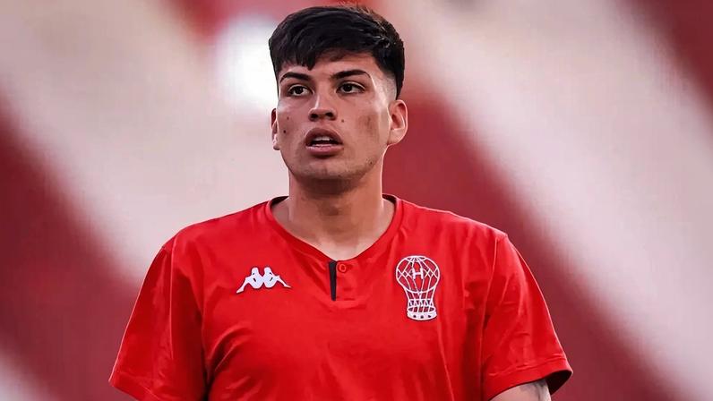 Leonel Pérez em jogo do Huracán. Foto: Divulgação/Huracán