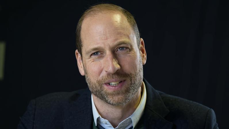 Britain's Prince of Wales, William, speaks during a visit to BBC Children In Need's We Move FWD programme at The Ubele Initiative in London