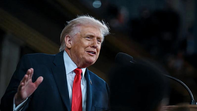 U.S.President Donald Trump delivers the State of the Union address at the U.S. Capitol in Washington D.C.