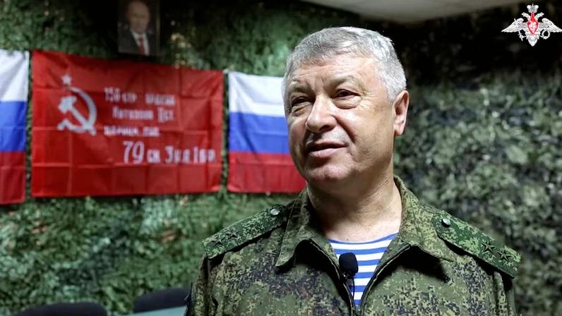 Russian Lieutenant General Vladimir Alexeyev speaks at an unknown location